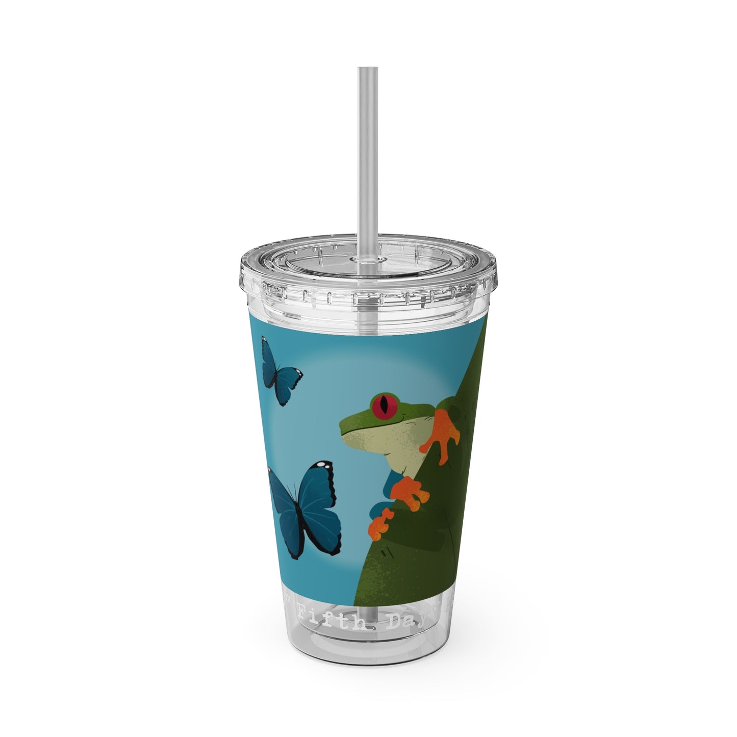 Fifth Day™ 16oz Sunsplash Tumbler with Straw - Fantastic Frogs