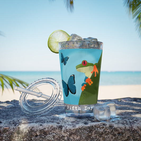 Fifth Day™ 16oz Sunsplash Tumbler with Straw - Fantastic Frogs