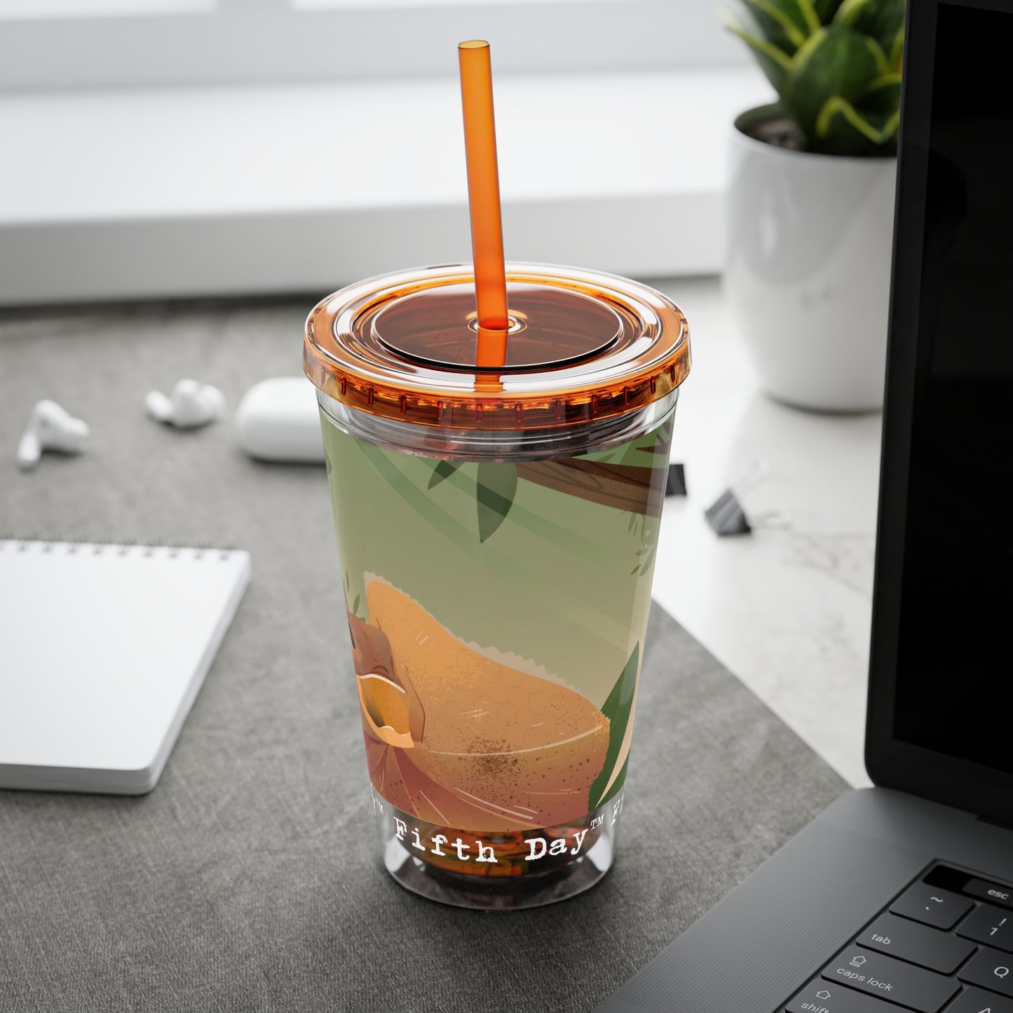 Fifth Day™ 16oz Sunsplash Tumbler with Straw - Lively Lizards
