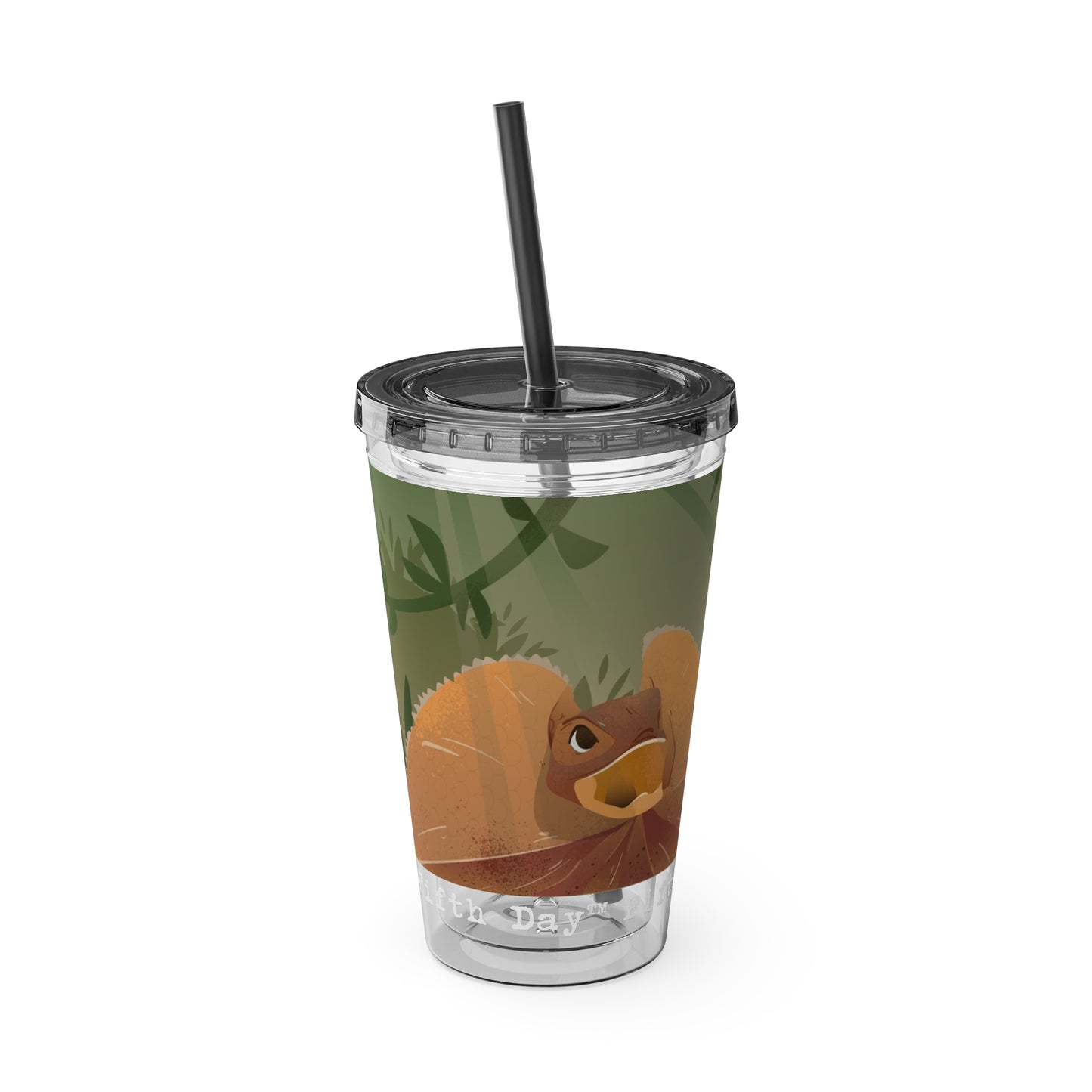 Fifth Day™ 16oz Sunsplash Tumbler with Straw - Lively Lizards