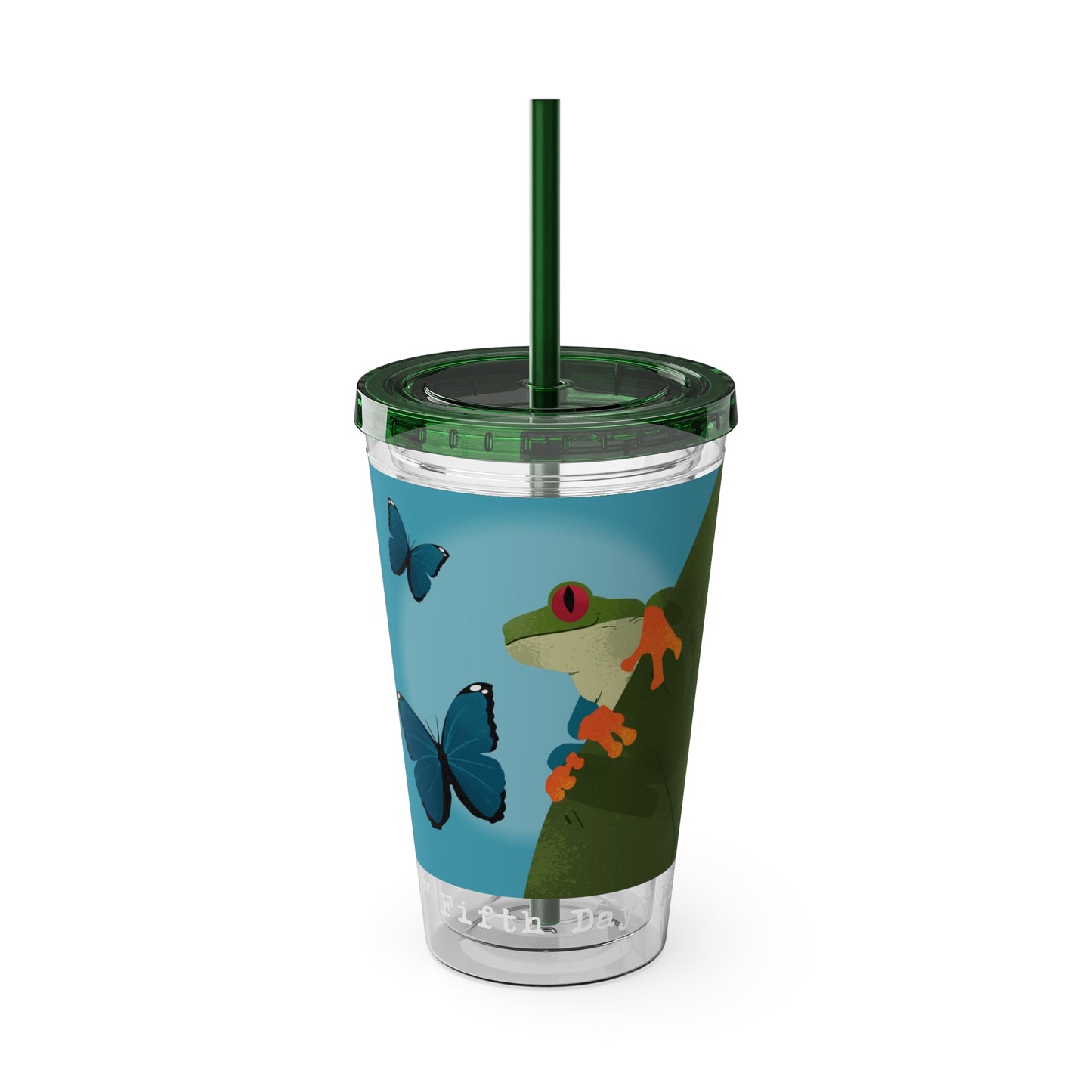 Fifth Day™ 16oz Sunsplash Tumbler with Straw - Fantastic Frogs