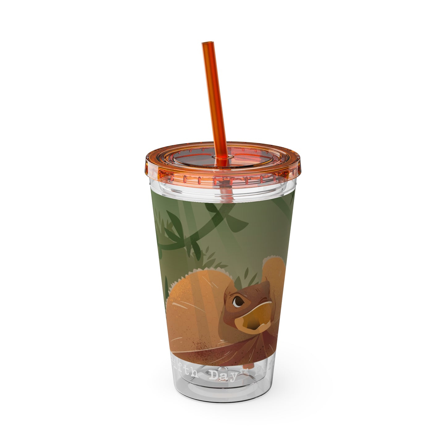Fifth Day™ 16oz Sunsplash Tumbler with Straw - Lively Lizards