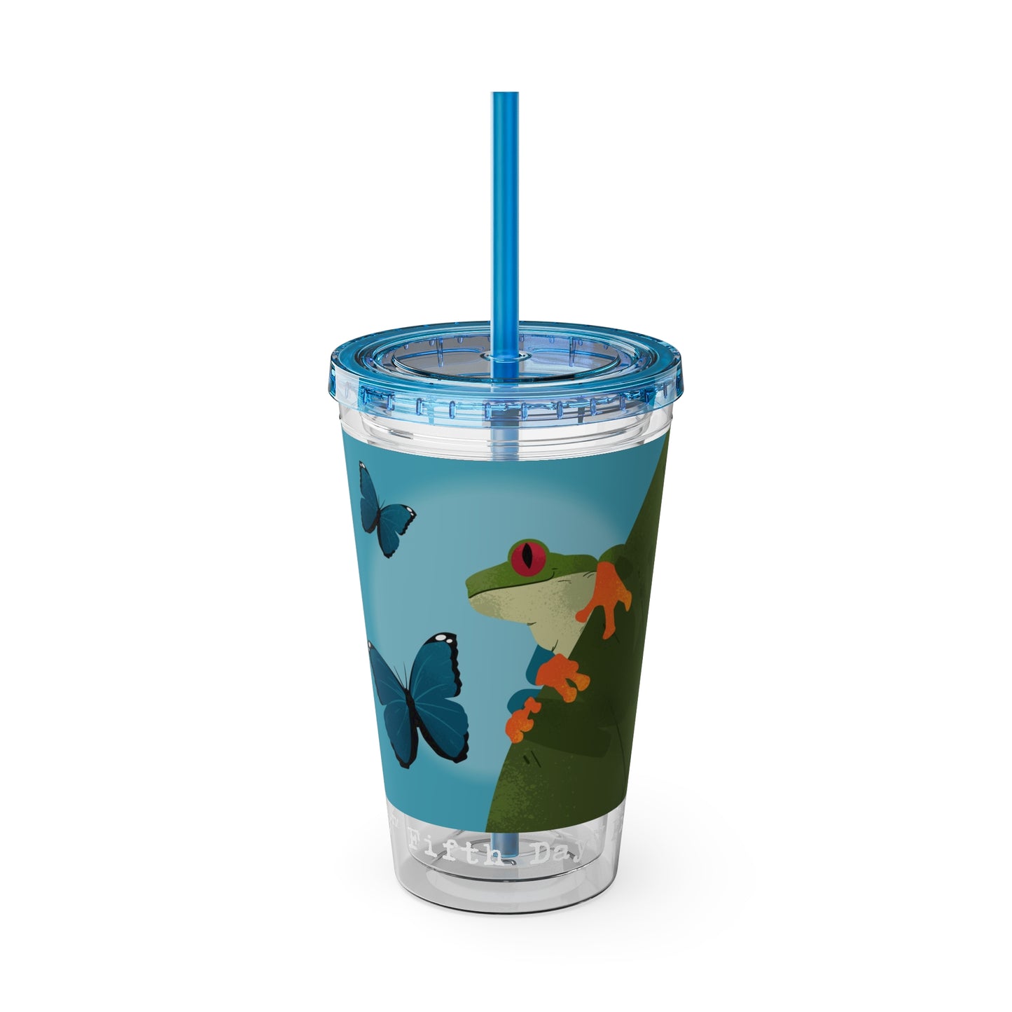 Fifth Day™ 16oz Sunsplash Tumbler with Straw - Fantastic Frogs