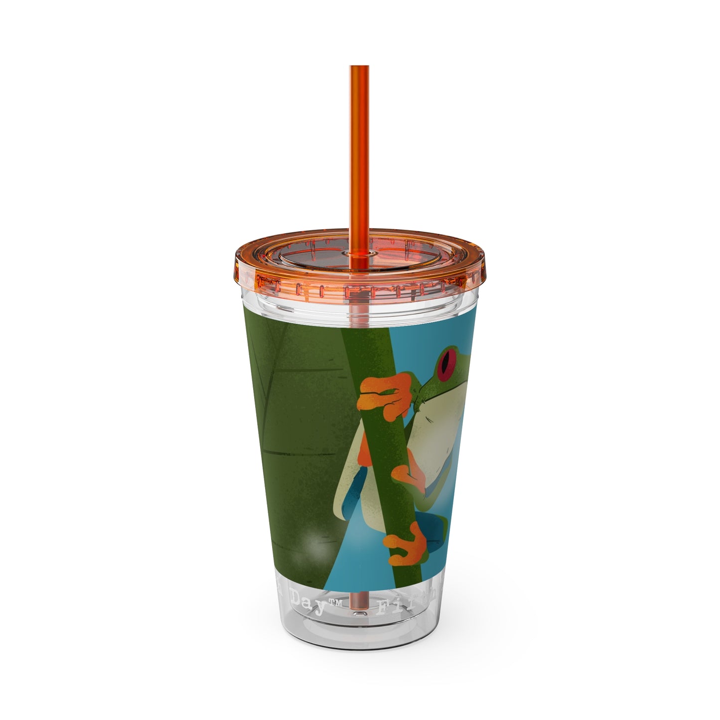 Fifth Day™ 16oz Sunsplash Tumbler with Straw - Fantastic Frogs