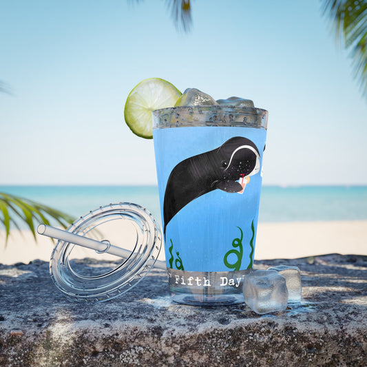 Fifth Day™ 16oz Sunsplash Tumbler with Straw - Whimsical Whales
