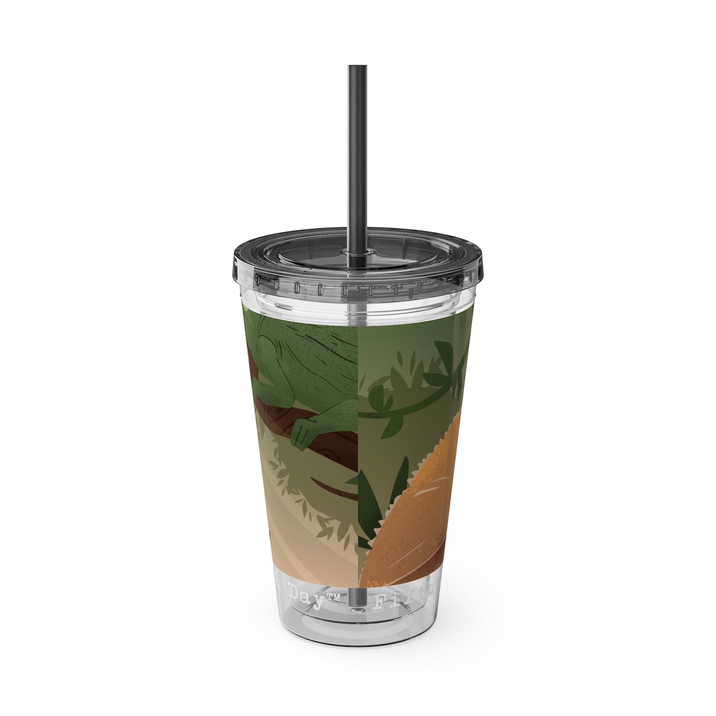 Fifth Day™ 16oz Sunsplash Tumbler with Straw - Lively Lizards