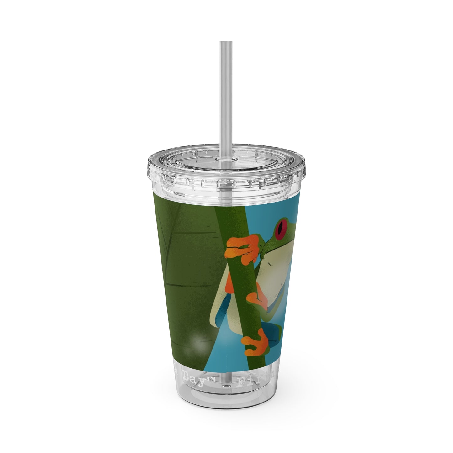 Fifth Day™ 16oz Sunsplash Tumbler with Straw - Fantastic Frogs
