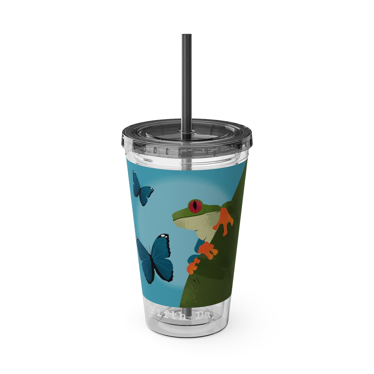 Fifth Day™ 16oz Sunsplash Tumbler with Straw - Fantastic Frogs