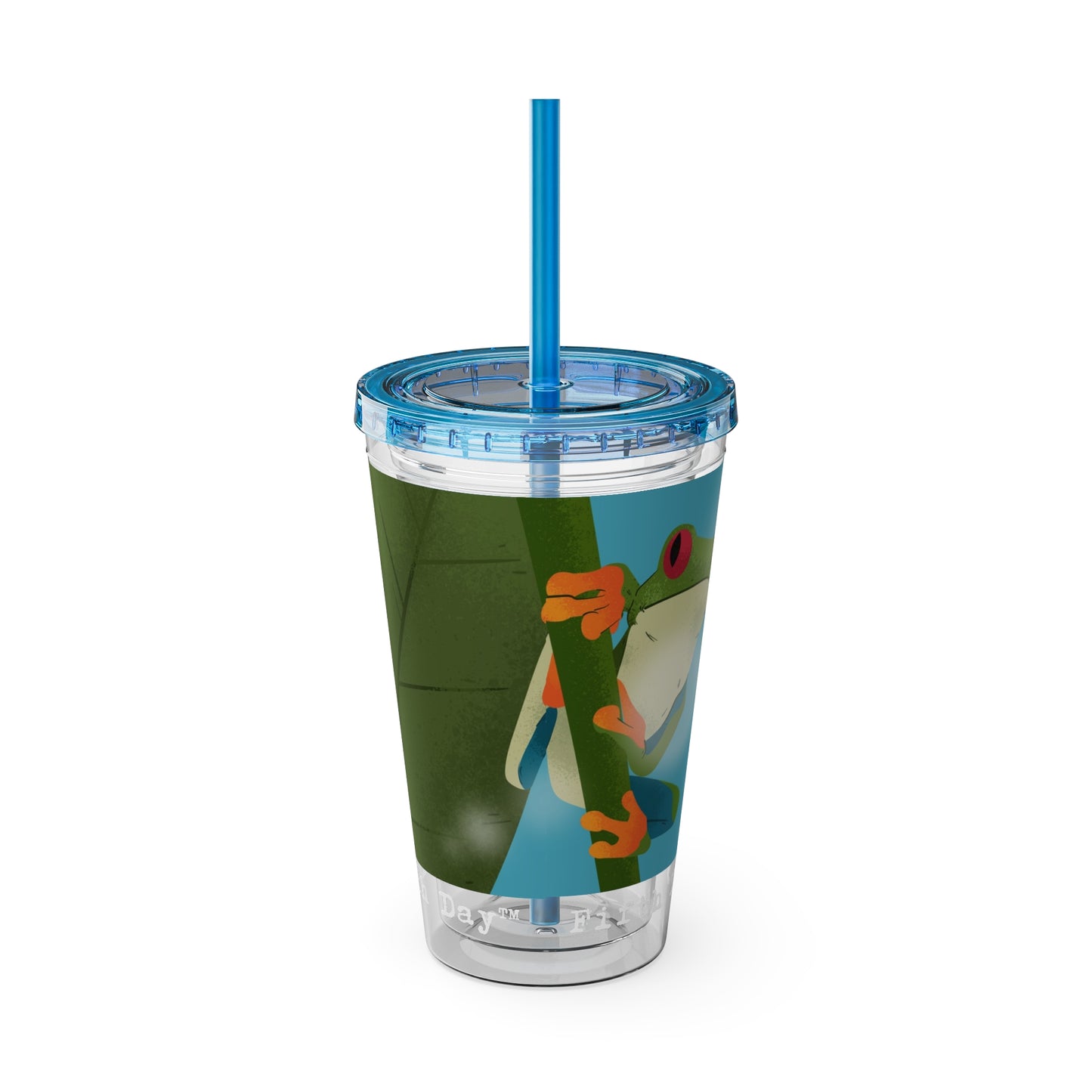 Fifth Day™ 16oz Sunsplash Tumbler with Straw - Fantastic Frogs