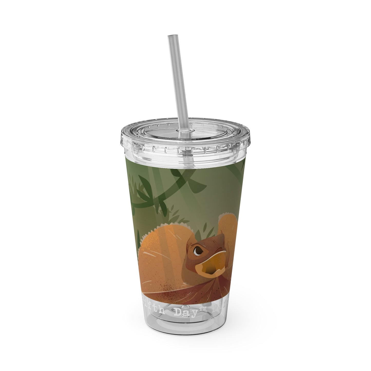 Fifth Day™ 16oz Sunsplash Tumbler with Straw - Lively Lizards