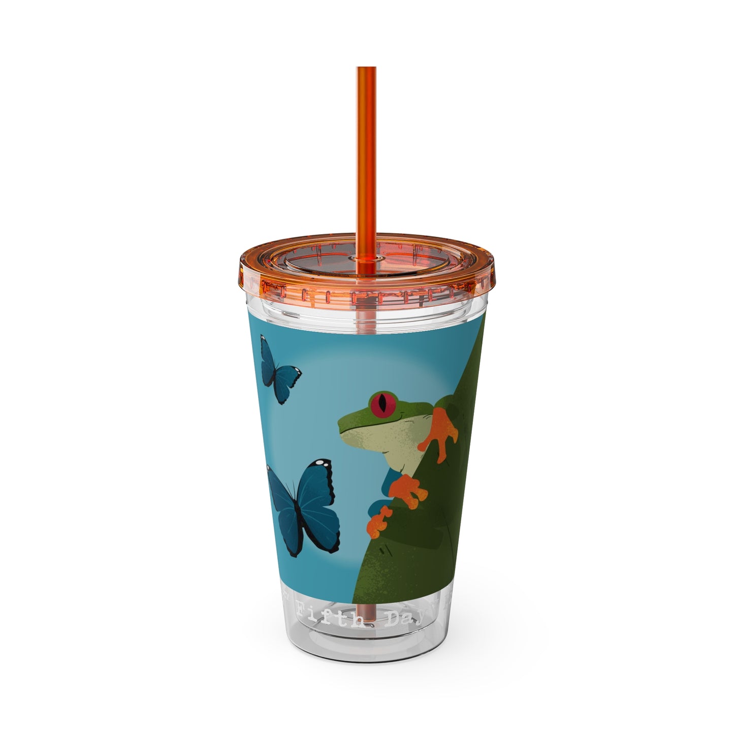Fifth Day™ 16oz Sunsplash Tumbler with Straw - Fantastic Frogs